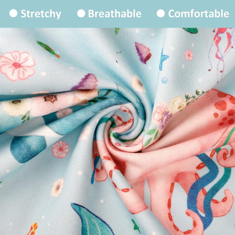 DILIMI Nursing Pillow Cover Stretchy Removable Cover for Breastfeeding Pillows, Ultra Soft Comfortable Slipcover for Baby Girl and Boy, Ocean World - Image 2